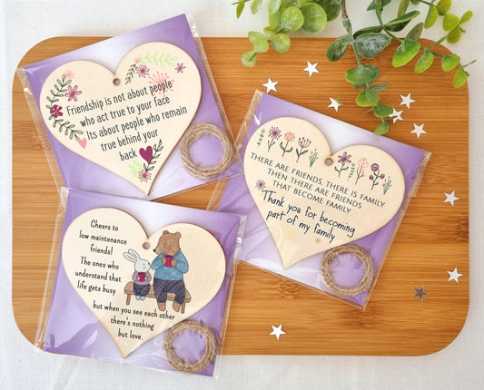 The Plum Penguin Endearing Ties Elegantly Crafted Heart Friendship Plaques