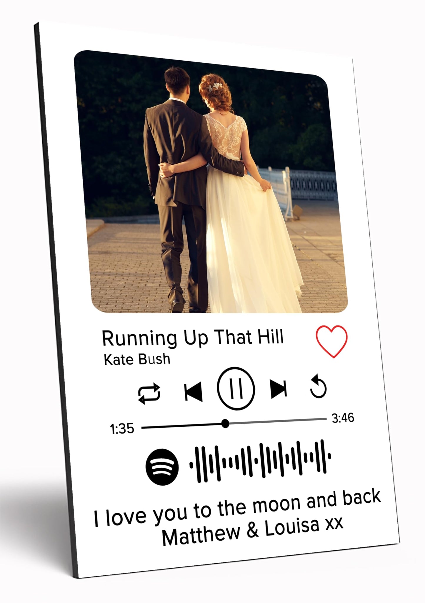 The Plum Penguin Personalised Spotify Plaque Custom Song Wall Art Photo Print A4 Wooden Sign Ideal Memorable Gifts for Couples Friends Mum