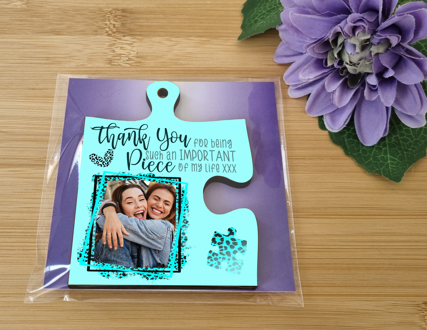 Personalised Photo Gift Thank You Important Piece of my Life Jigsaw Puzzle Shaped Decorative Hanging Plaque Sign Friendship