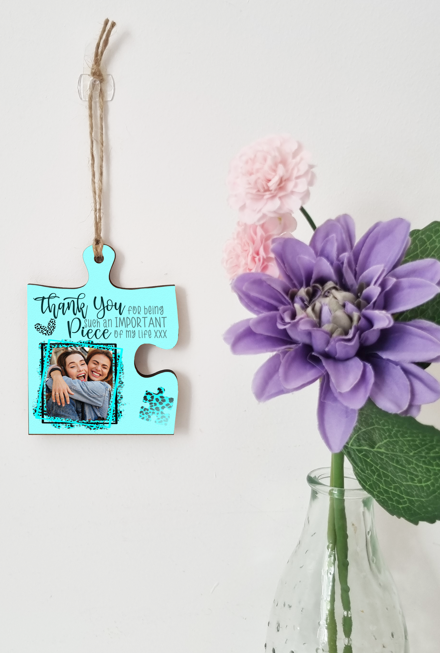 Personalised Photo Gift Thank You Important Piece of my Life Jigsaw Puzzle Shaped Decorative Hanging Plaque Sign Friendship
