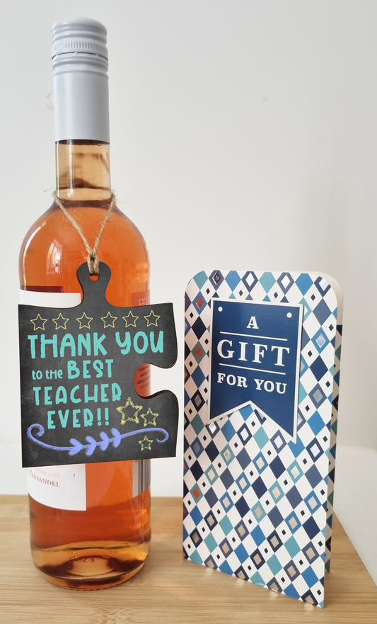 Thank You Best Teacher Jigsaw Puzzle Shaped Decorative Hanging Plaque Sign Card Alternative End of Term Gift Teaching Assistant