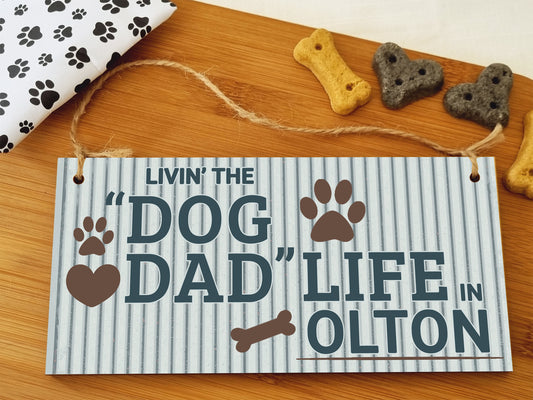 Dog Lover's Hanging Wooden Sign – Handmade Rustic Decor for Olton Homes