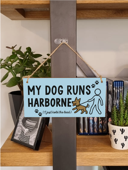 Dog Lover's Hanging Wooden Sign – Handmade Rustic Decor for Harborne Homes