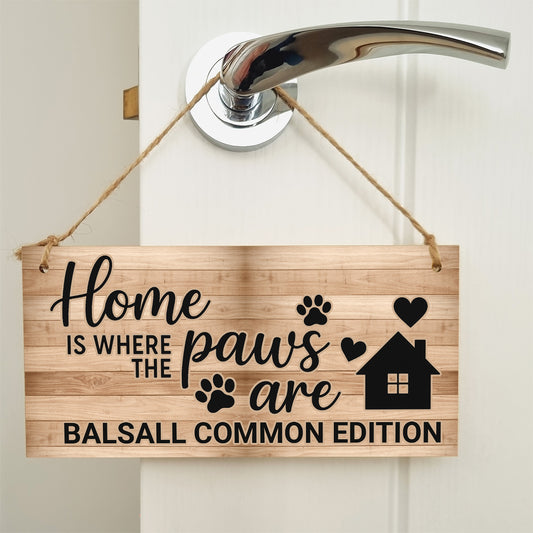 Dog Lover's Hanging Wooden Sign – Handmade Rustic Decor for Balsall Common Homes