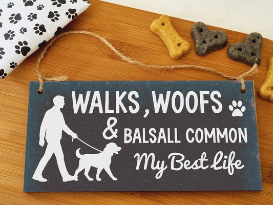 Dog Lover's Hanging Wooden Sign – Handmade Rustic Decor for Balsall Common Homes