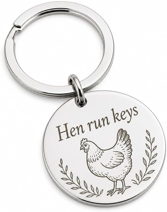 Backyard Hen Haven keyring