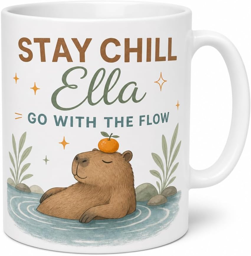 Chill Capybara Vibes mug and plaque