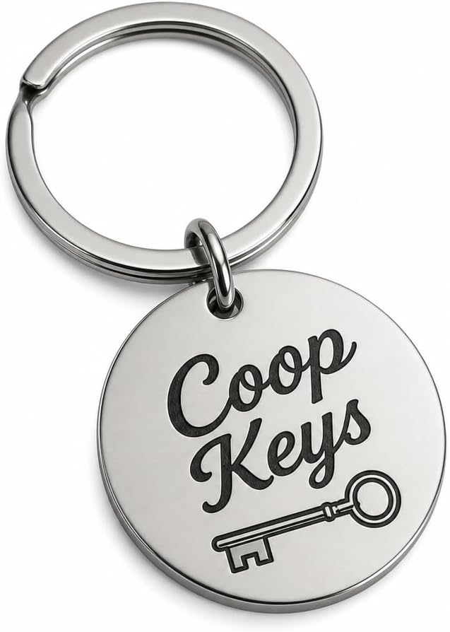 Rustic Coop Life keyring