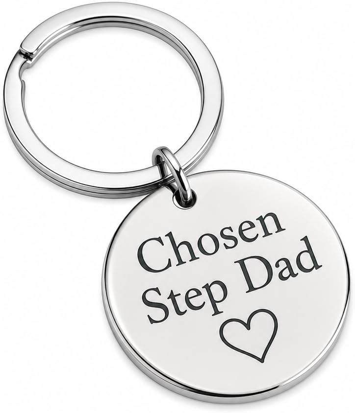 Chosen Stepdad Heart keyring