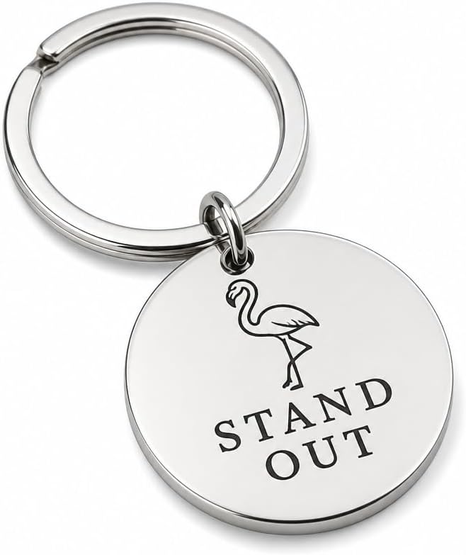 Fabulous Flamingo Glow keyring