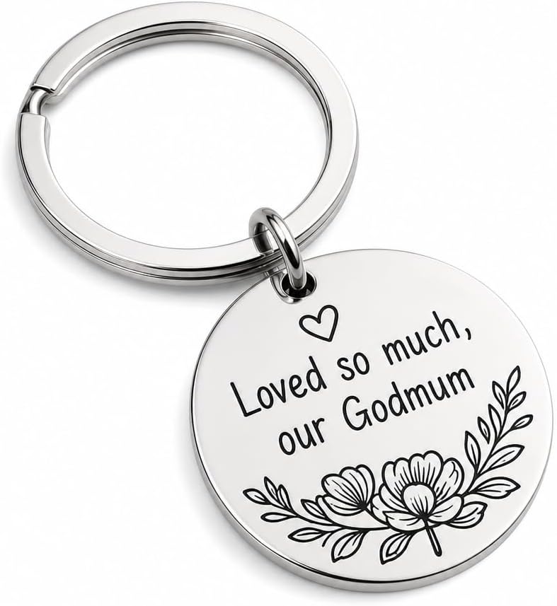 Floral Godmum Gratitude keyring