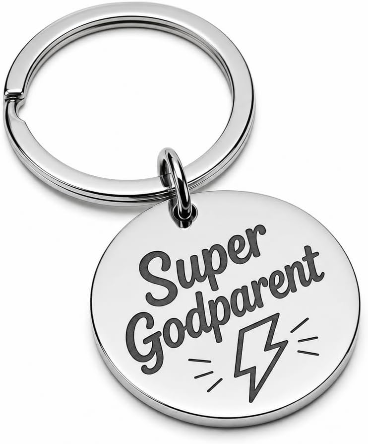 Pop Art Super Godparent keyring