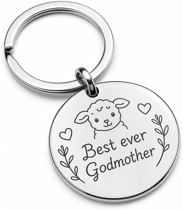 Little Lamb Godmother keyring