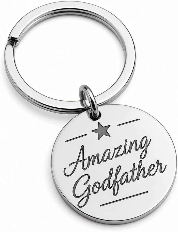 Sleek Godfather Appreciation keyring