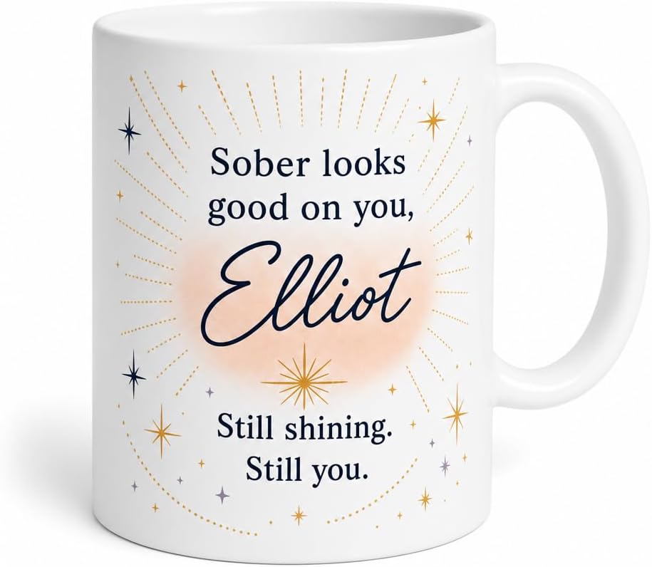 Sober And Shining mug and plaque