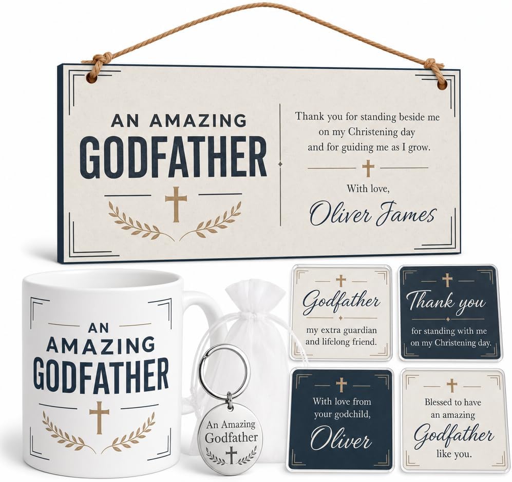 Modern Godfather Thanks personalised gift box set