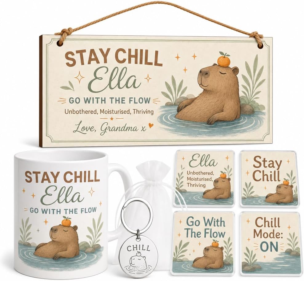 Chill Capybara Vibes personalised gift box set