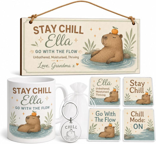 Chill Capybara Vibes personalised gift box set
