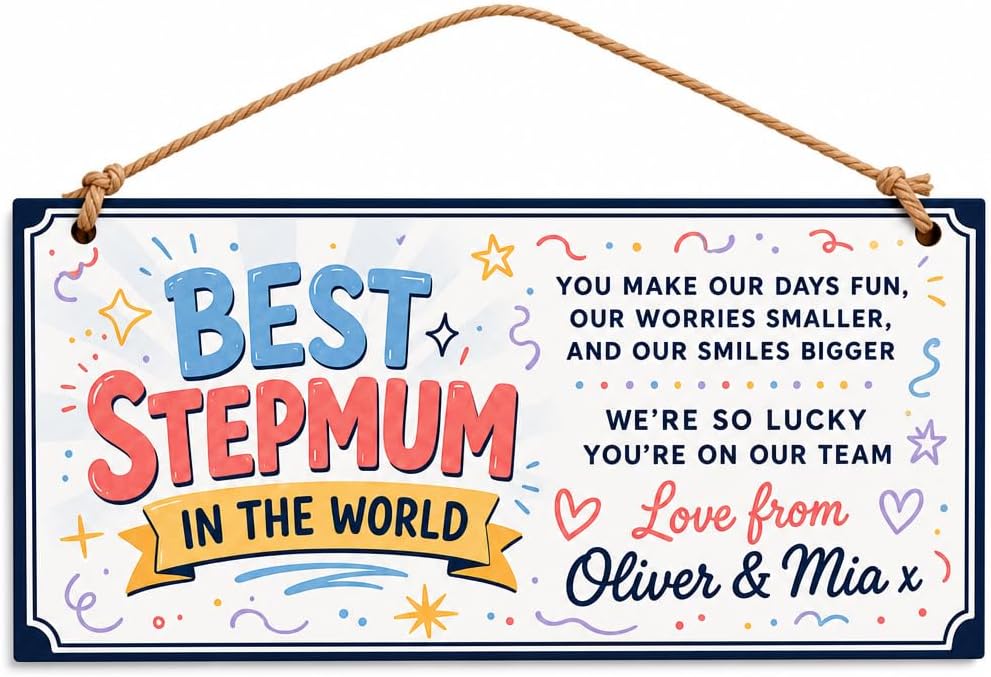 World's Best Stepmum Fun mug and plaque