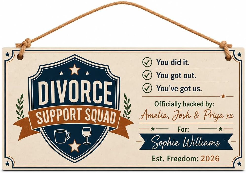 Divorce Support Squad gift set contents