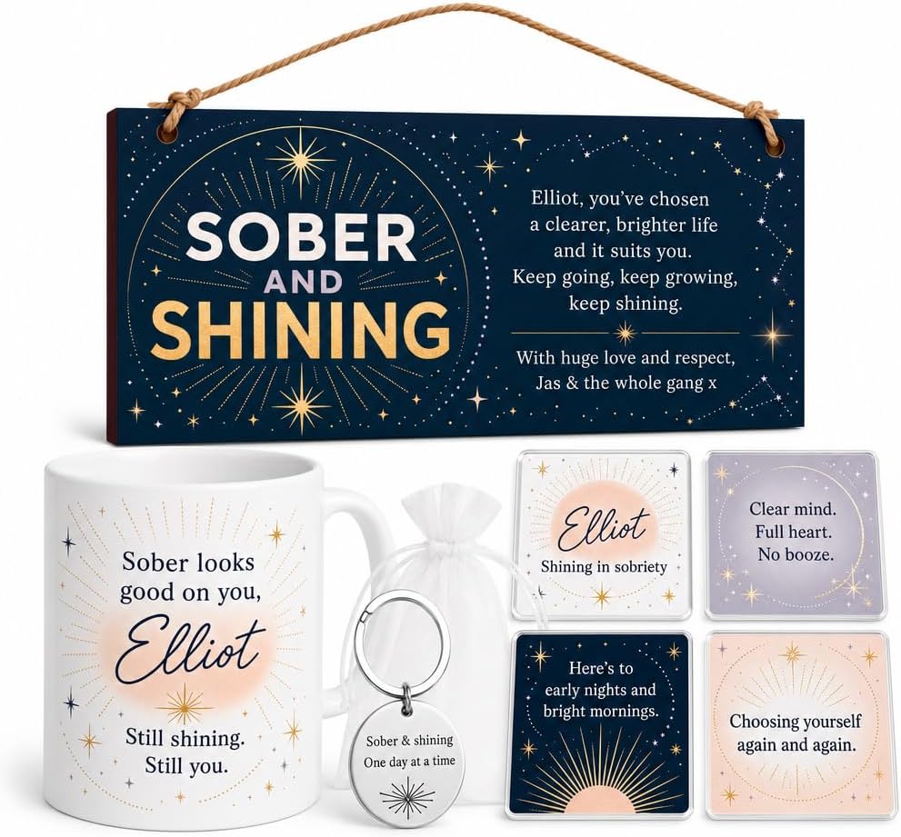 Sober And Shining personalised gift box set
