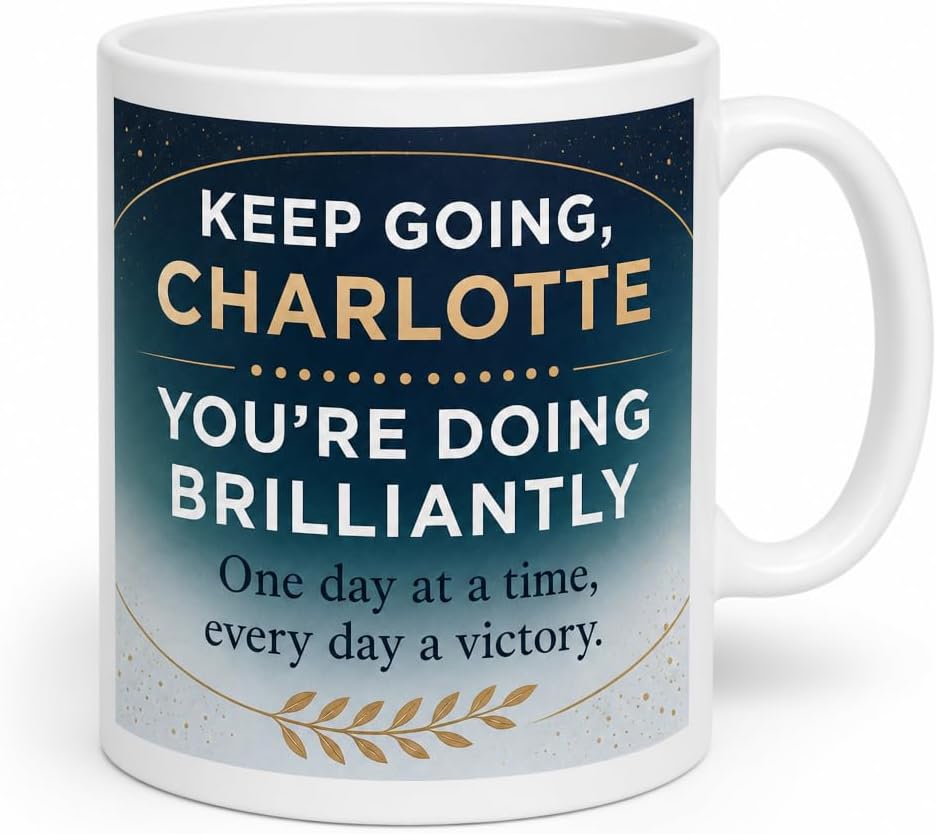 One Day At A Time mug and plaque
