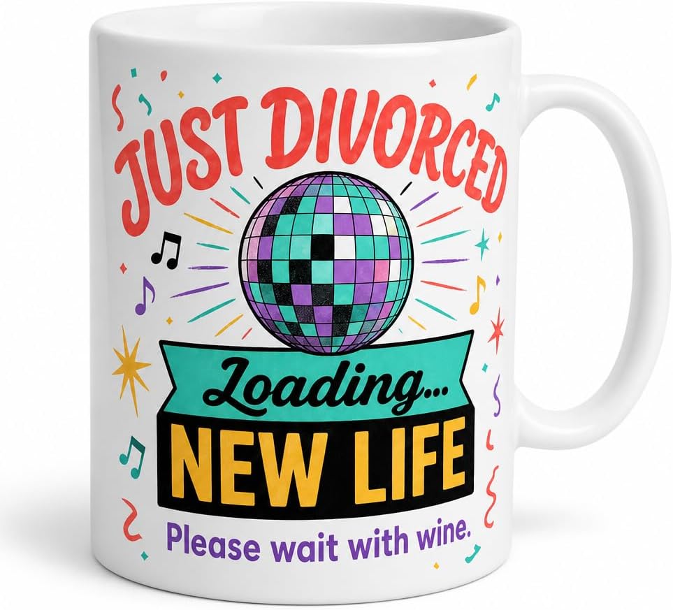 Just Divorced Disco mug and plaque