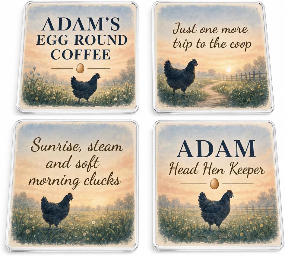 Dawn Egg Rounds coasters
