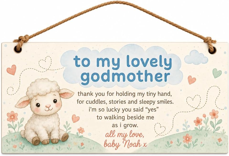 Little Lamb Godmother gift set contents