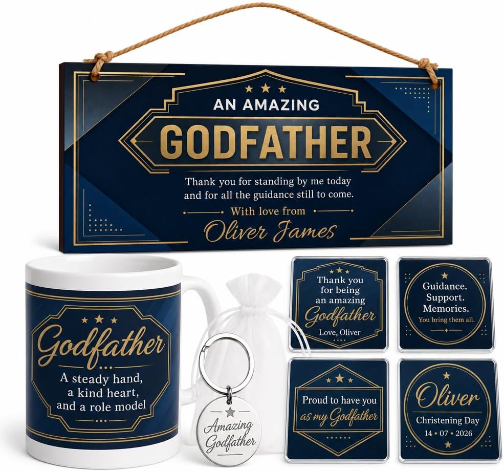Sleek Godfather Appreciation personalised gift box set