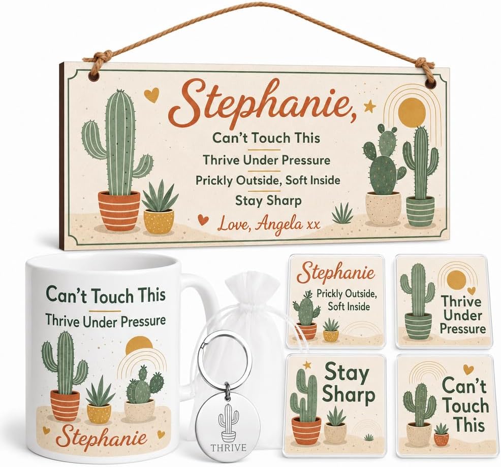 Cactus Quiet Strength personalised gift box set
