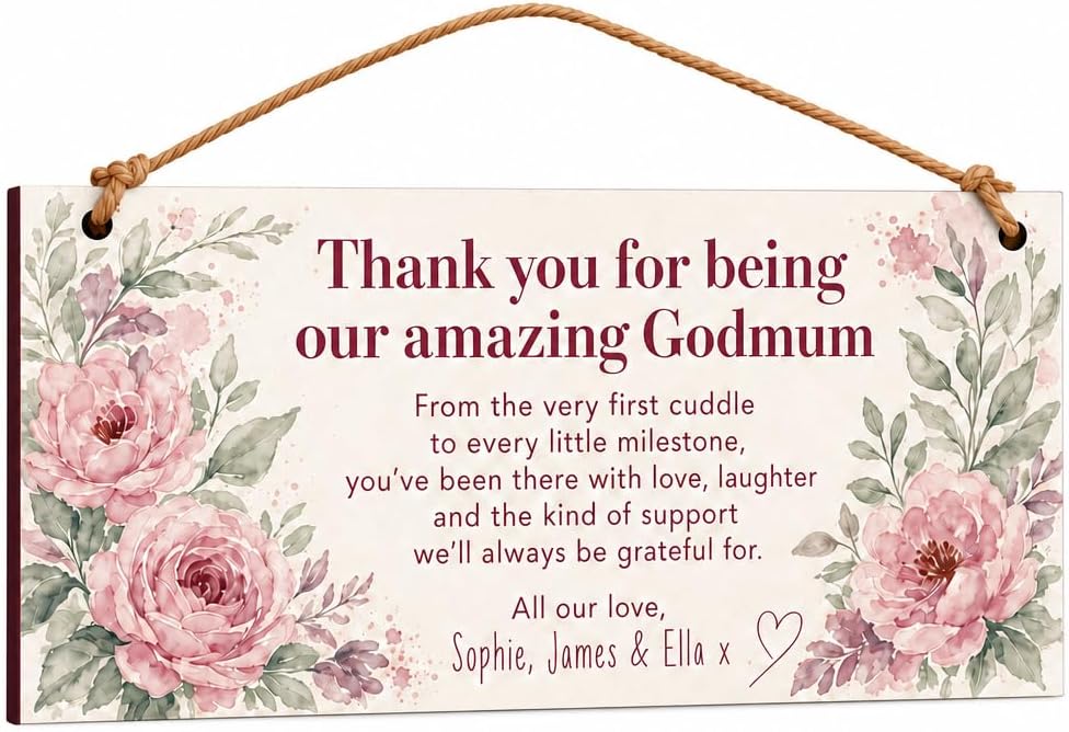 Floral Godmum Gratitude gift set contents