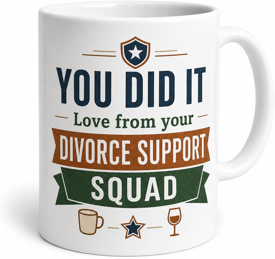 Divorce Support Squad mug and plaque