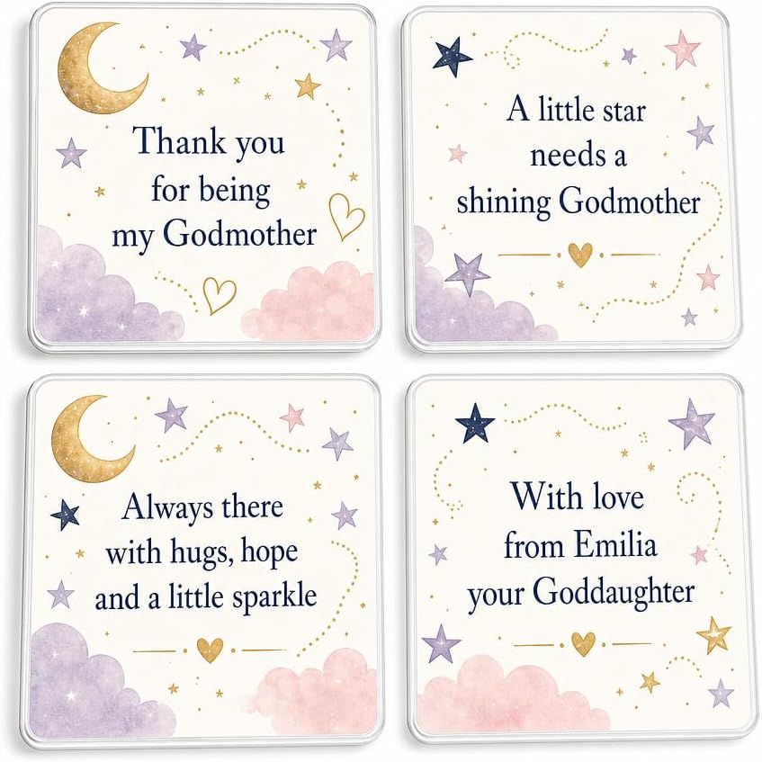 Guiding Star Godmother coasters