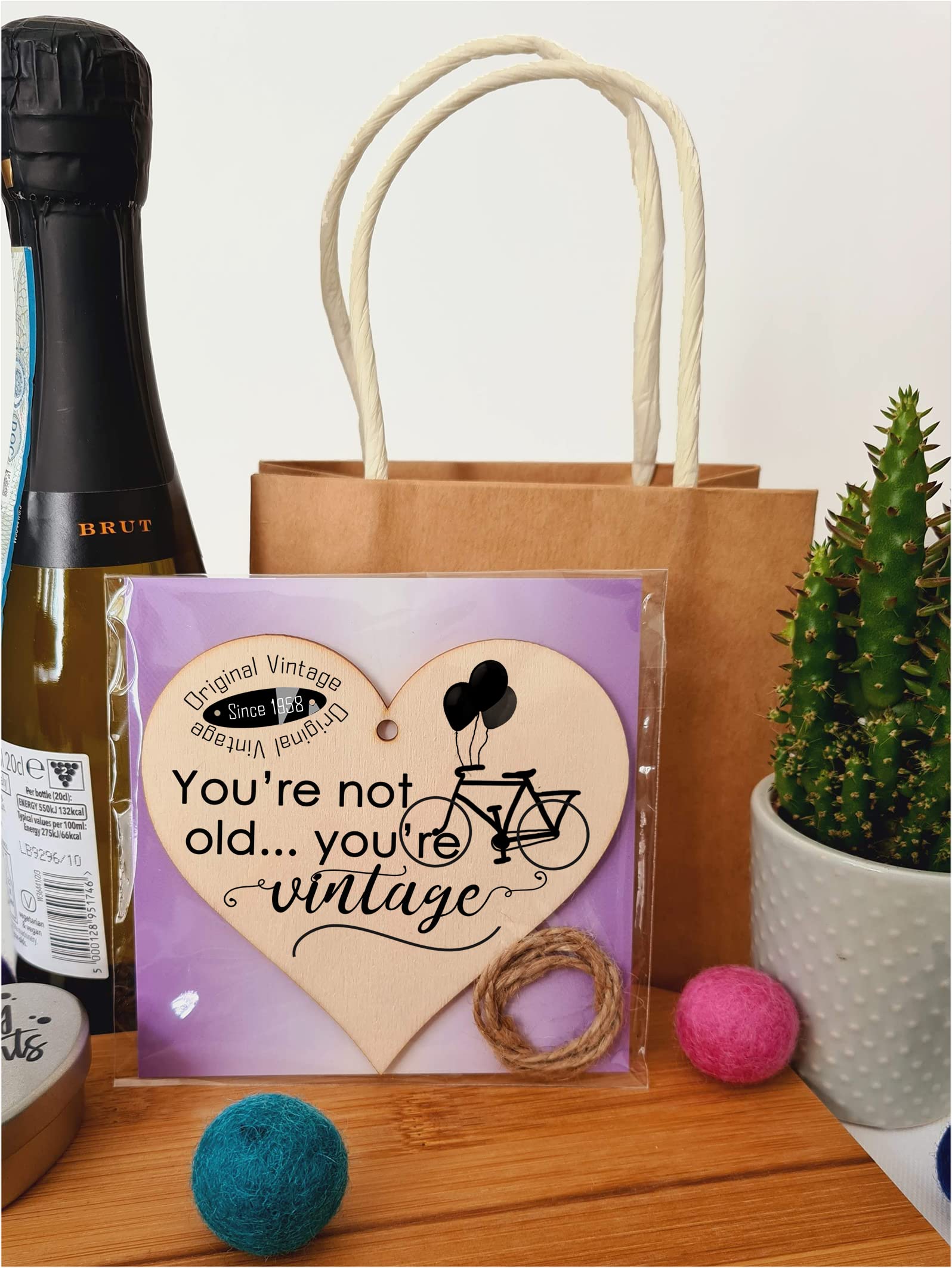 Handmade Wooden Hanging Heart Plaque Gift for Someone Special Happy Birthday Keepsake