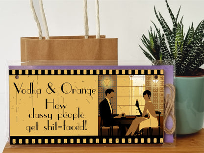 The Plum Penguin Handmade Wooden Hanging Wall Plaque Vodka and How Classy People Get Drunk Pun Novelty Sign for Home Bar Kitchen