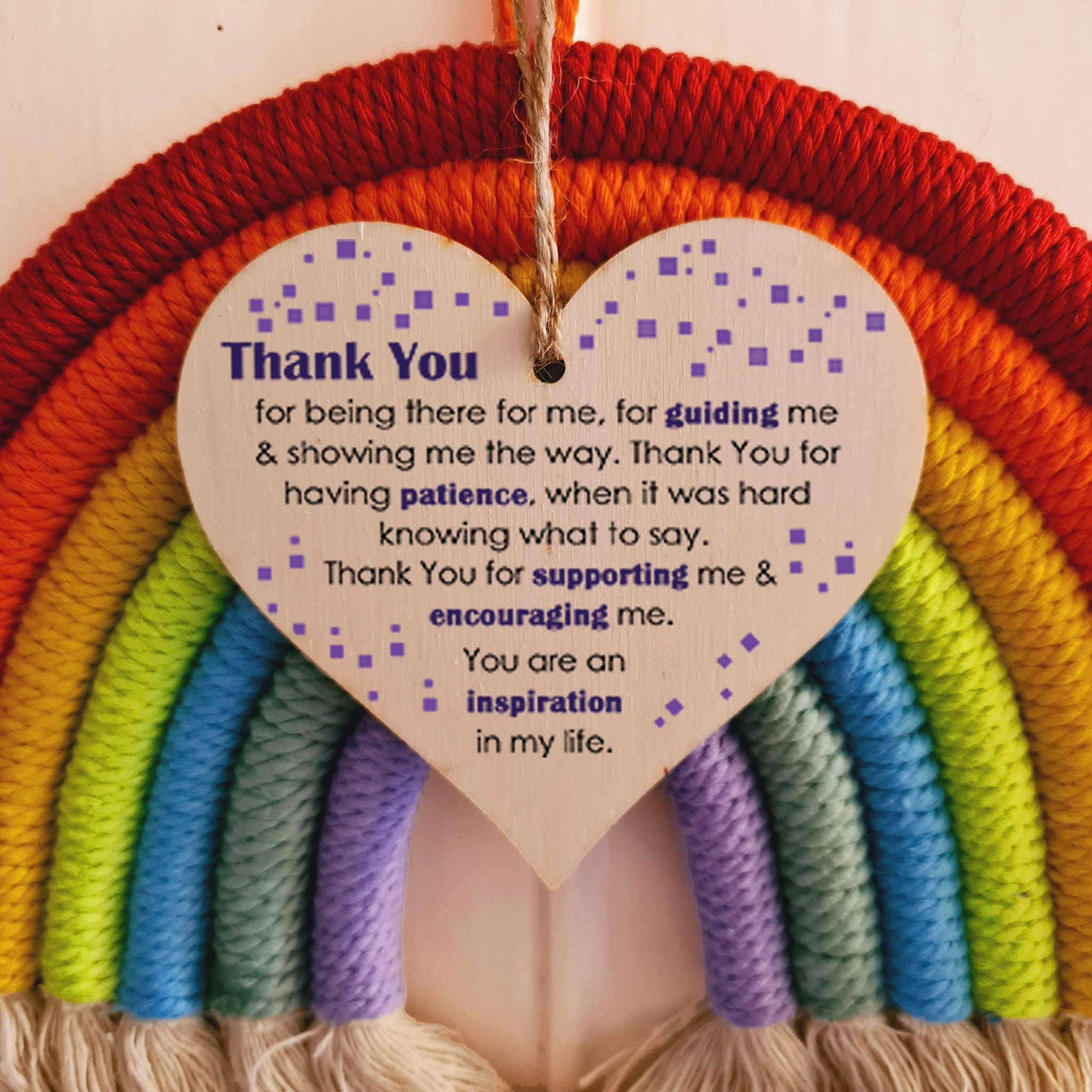 Handmade Wooden Hanging Heart Plaque Gift Perfect for your Best Friend Friendship Keepsake