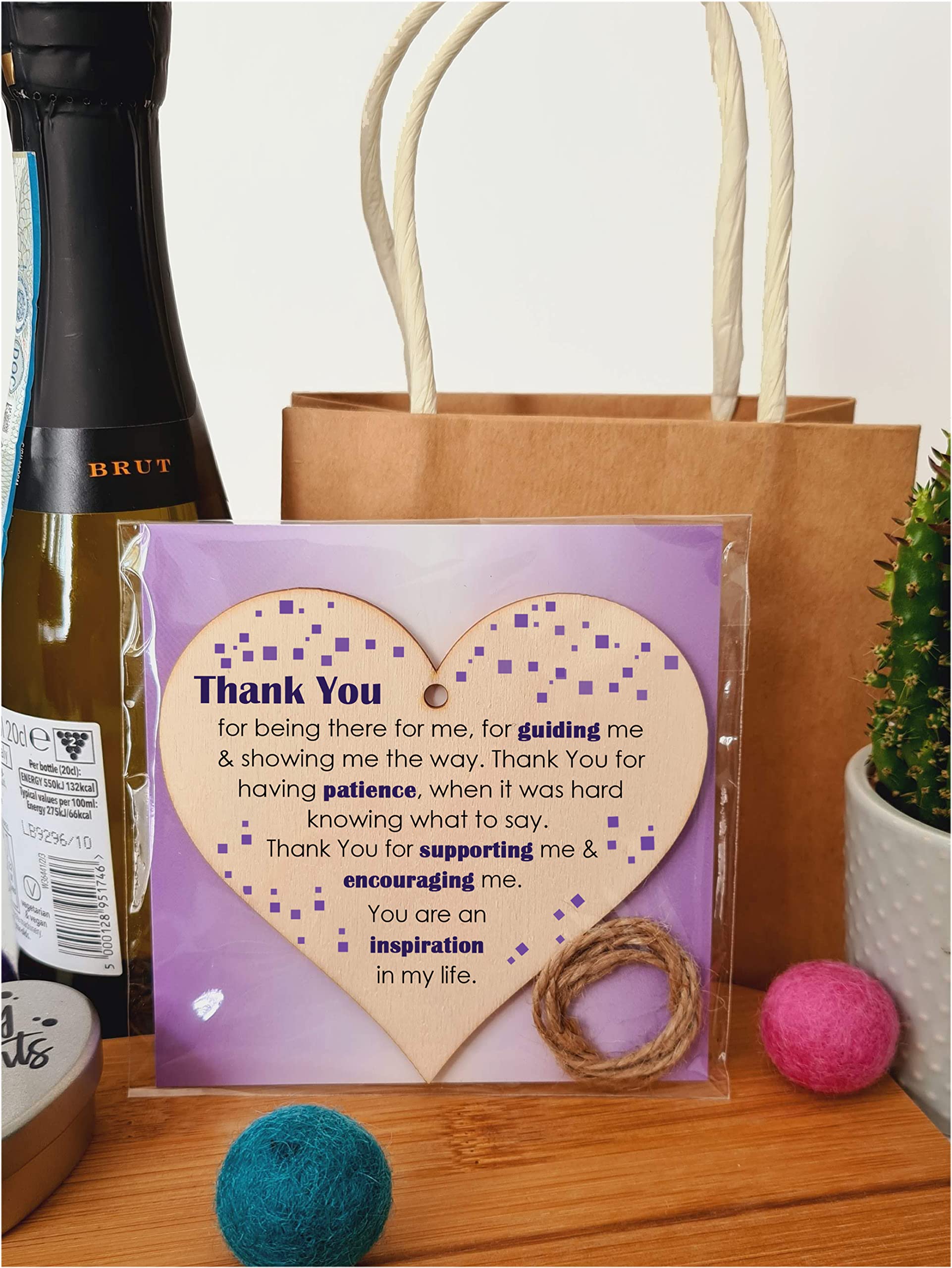 Handmade Wooden Hanging Heart Plaque Gift Perfect for your Best Friend Friendship Keepsake