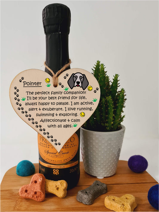 Handmade Wooden Hanging Heart Plaque Gift Perfect for Dog Lovers Pet Keepsake Novelty Decoration