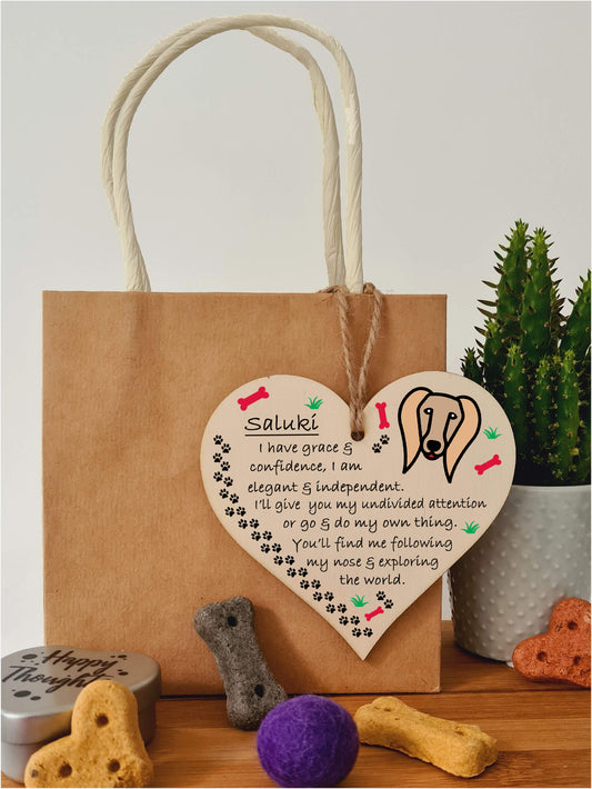 Handmade Wooden Hanging Heart Plaque Gift Perfect for Dog Lovers Pet Keepsake Novelty Decoration