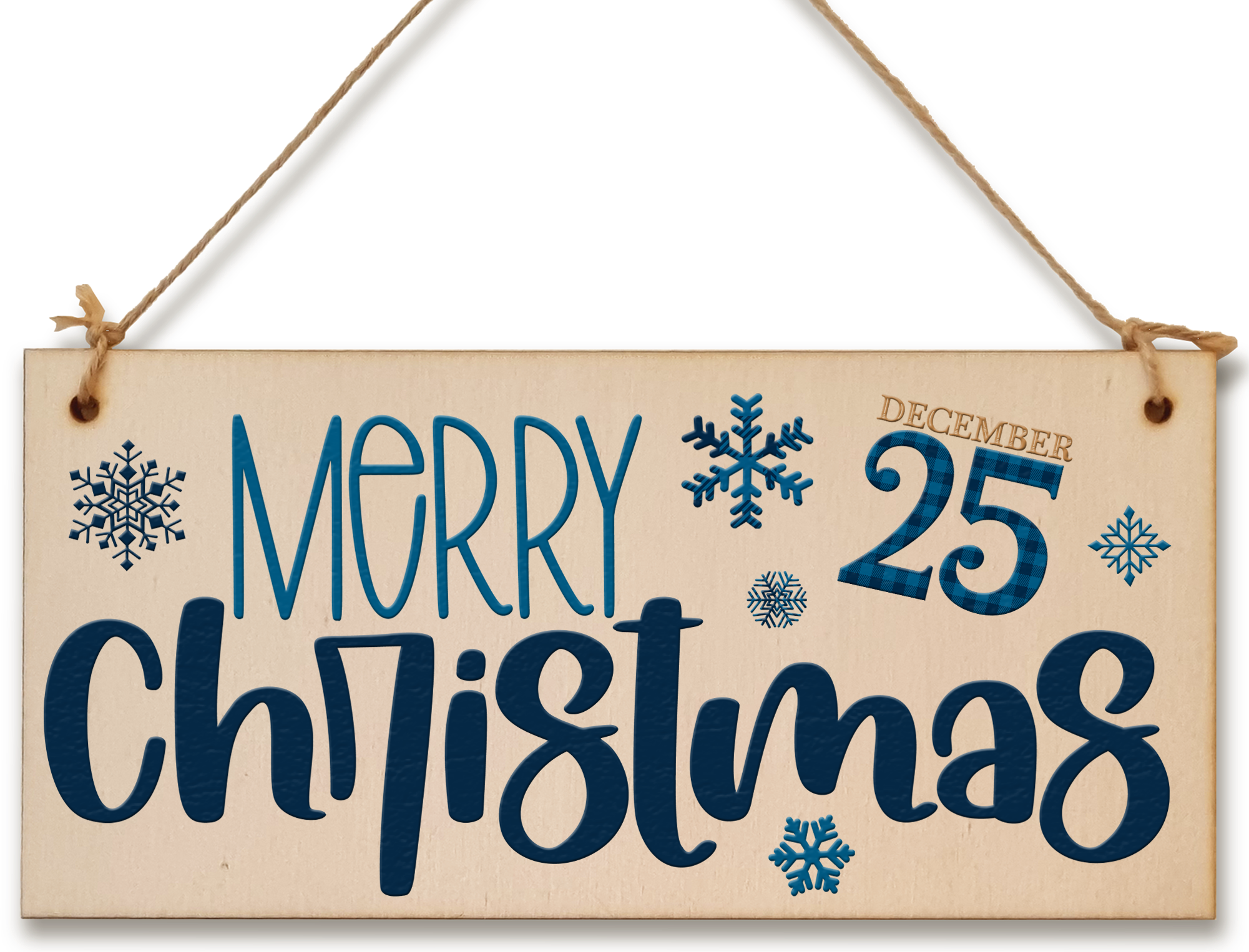 Merry Christmas Decorative Xmas Sign Modern Saying Handmade Wooden Hanging Wall Plaque Gift Decoration Home