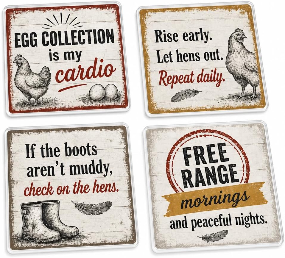 Rustic Coop Life coasters