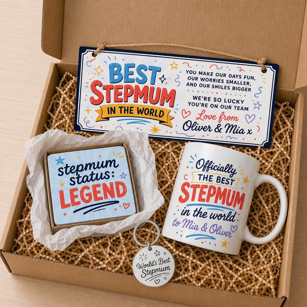 World's Best Stepmum Fun gift set contents