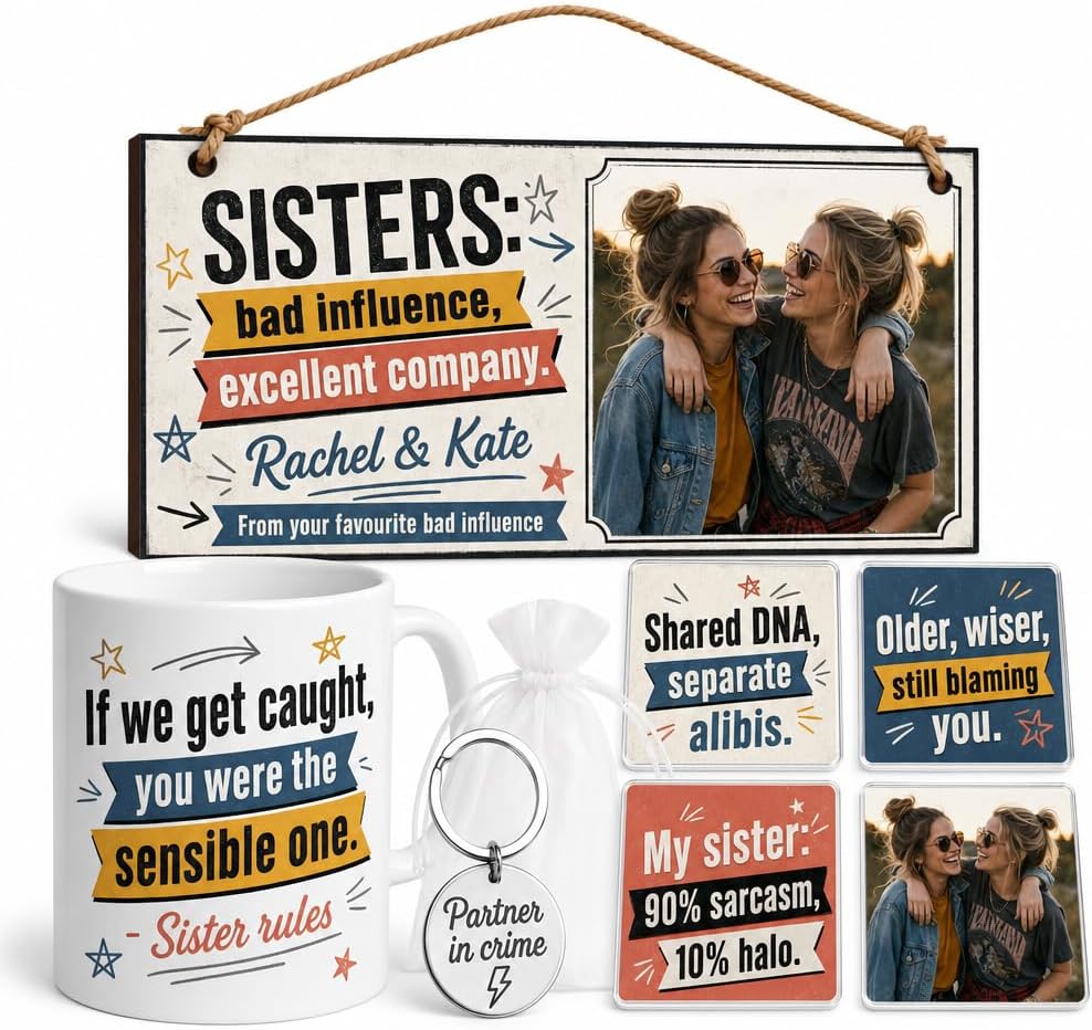 Sisterly Sarcasm Society personalised gift box set
