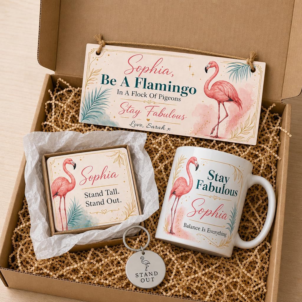 Fabulous Flamingo Glow gift box presentation