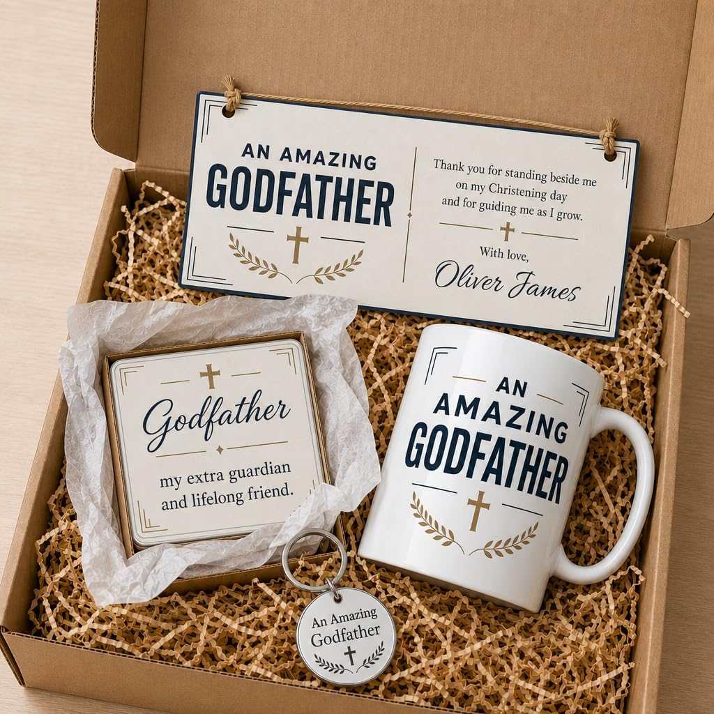 Modern Godfather Thanks gift box presentation