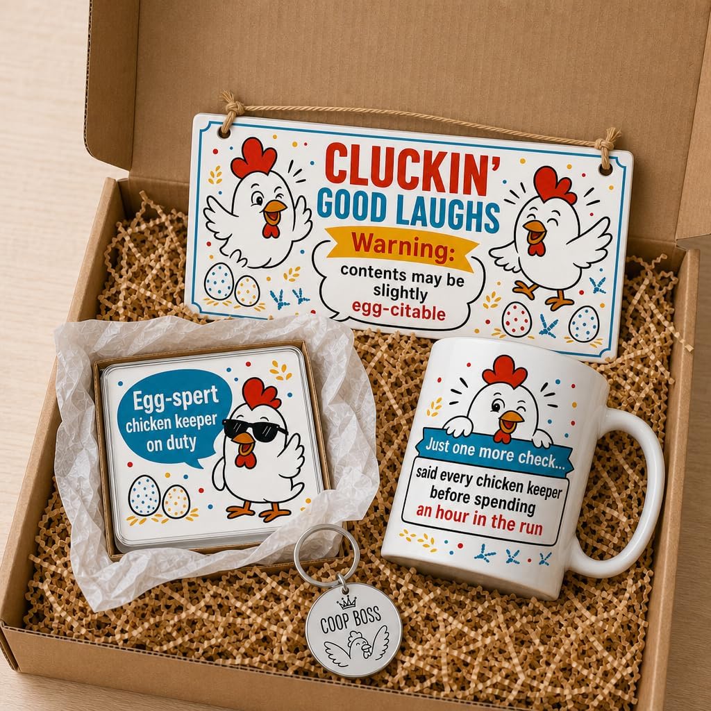 Cluckin Good Laughs gift set contents
