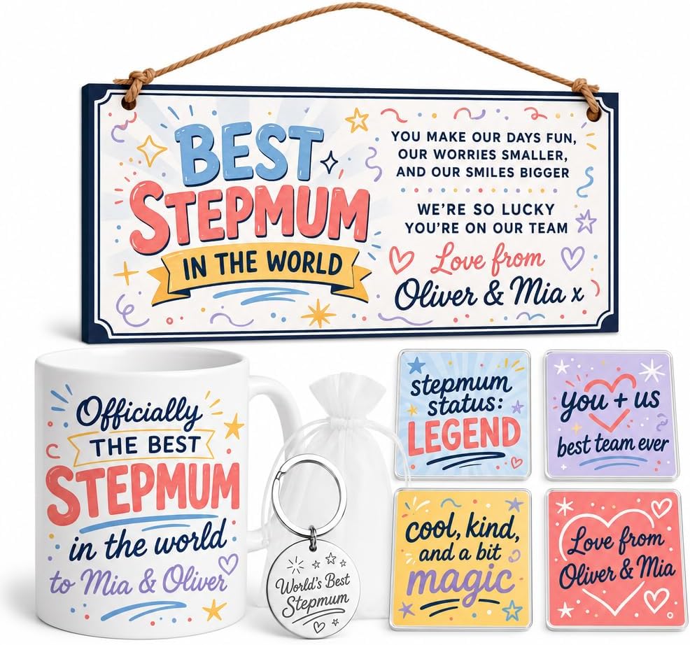 World's Best Stepmum Fun personalised gift box set