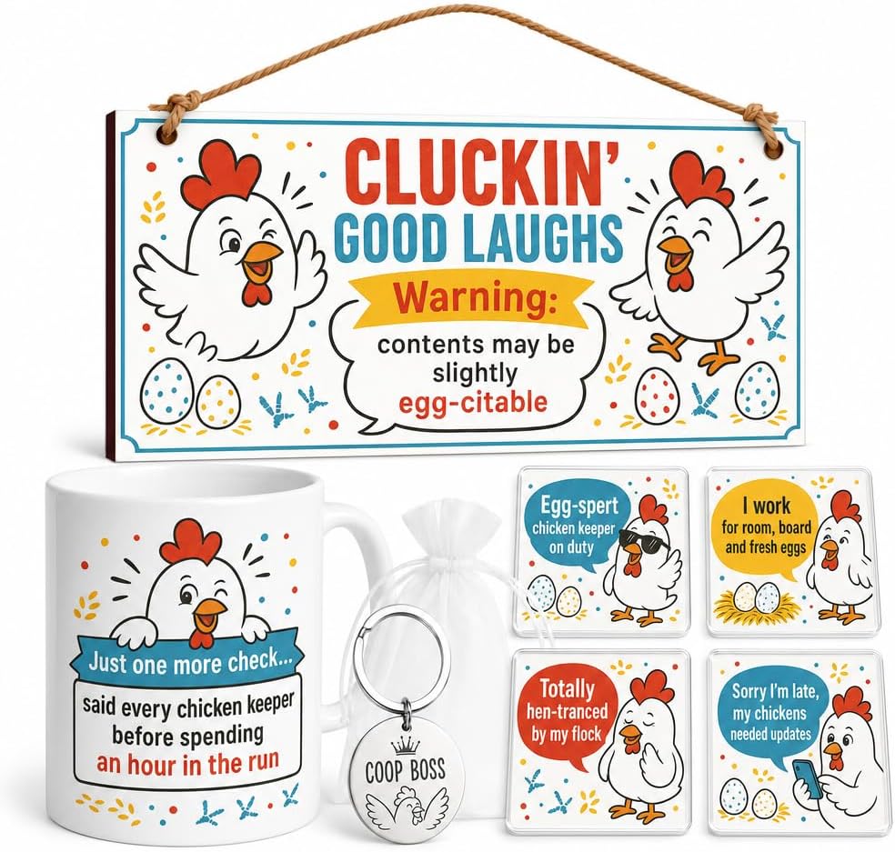 Cluckin Good Laughs personalised gift box set