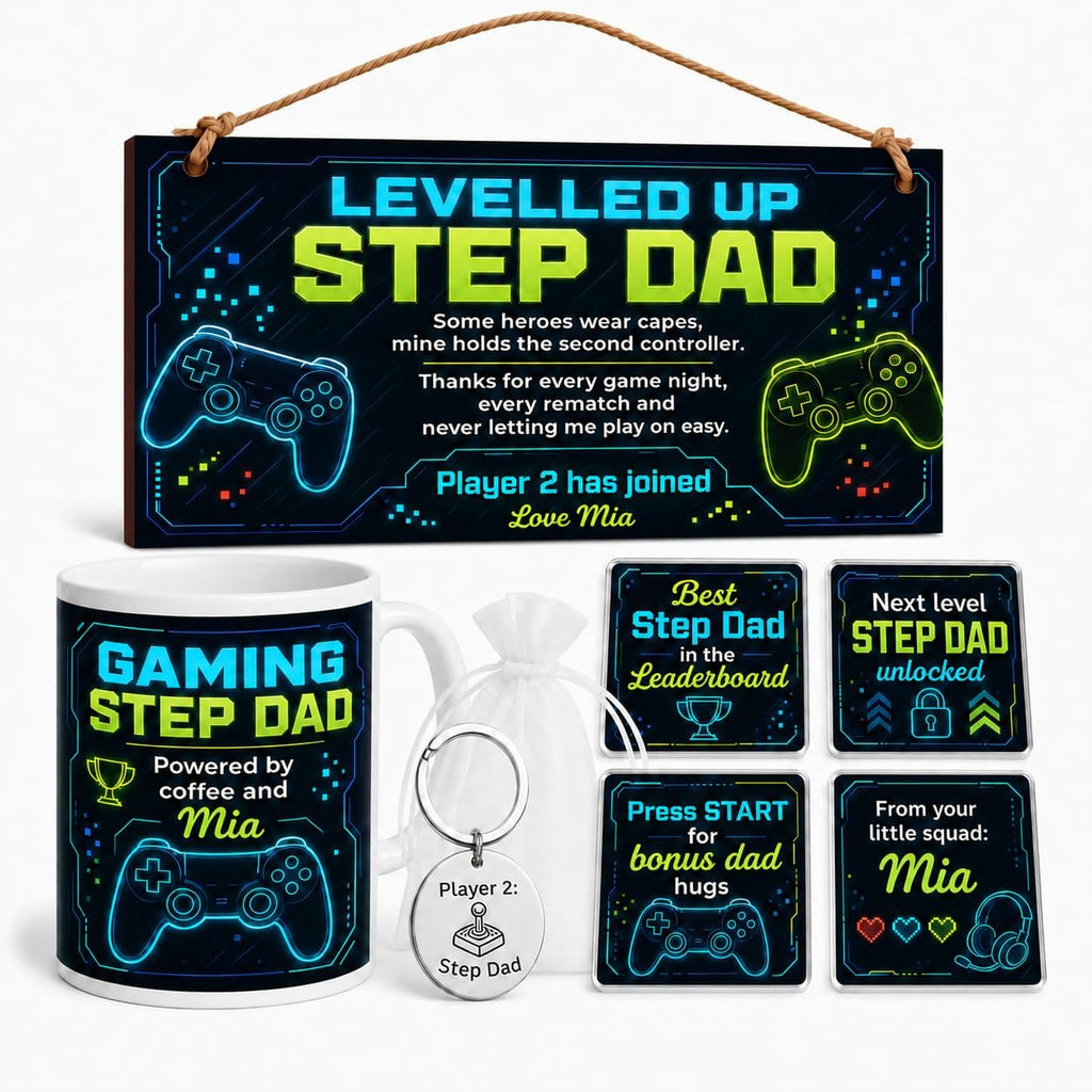 Ultimate Gaming Stepdad personalised gift box set